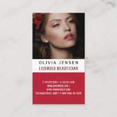 Stilvolles Beautician Foto Visitenkarte (Vorderseite)