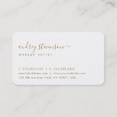 Stilvolles Beauty Watercolor Illustrationsskript Visitenkarte (Rückseite)