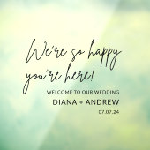 Stilvolles Begrüßungszeichen Fensteraufkleber (Blatt 3)