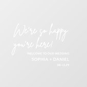 Stilvolles Begrüßungszeichen Fensteraufkleber (Blatt)