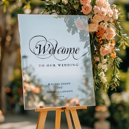 Stilvolles Begrüßungszeichen für die Kalligrafie Acrylschild