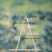 Stilvolles Begrüßungszeichen für die Kalligrafie Acrylschild (Neutral)