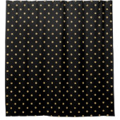Stilvolles Beige Polka Dot Black Pattern Design Duschvorhang (Vorderseite)
