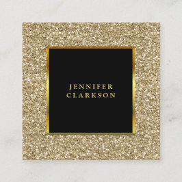 Stilvolles berufliches des modernen Goldgoldenen Quadratische Visitenkarte