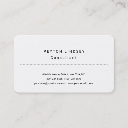 Stilvolles Berufliches Design Visitenkarte (Vorderseite)