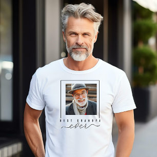 Stilvolles Best Grandpa Ever mit Foto T-Shirt
