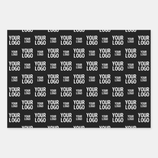 Stilvolles Bild-, Design- oder Geschäftslogo-Muste Geschenkpapier Set (Vorderseite 3)