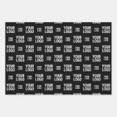 Stilvolles Bild-, Design- oder Geschäftslogo-Muste Geschenkpapier Set (Vorderseite)