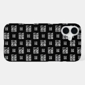 Stilvolles Bild-, Design- oder Geschäftslogo-Muste iPhone Hülle (Rückseite (Horizontal))