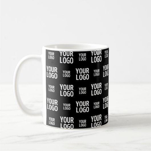 Stilvolles Bild-, Design- oder Geschäftslogo-Muste Kaffeetasse (Links)