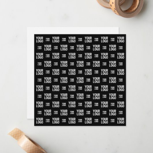 Stilvolles Bild-, Design- oder Geschäftslogo-Muste Mitteilungskarte (Vorderseite/Rückseite Beispiel)