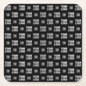 Stilvolles Bild-, Design- oder Geschäftslogo-Muste Rechteckiger Pappuntersetzer (Vorderseite)