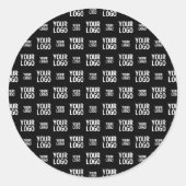 Stilvolles Bild-, Design- oder Geschäftslogo-Muste Runder Aufkleber (Vorderseite)