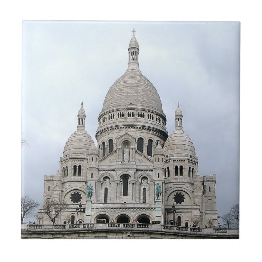 Stilvolles Bild von Sacre Coeur de Paris Fliese (Vorderseite)
