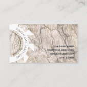 Stilvolles Bio Holz mit weißen Formen Visitenkarte (Rückseite)