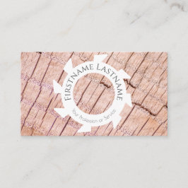 Stilvolles Bio Holz mit weißen Sägeformen Visitenkarte