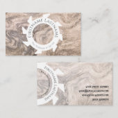 Stilvolles Bio Holz mit weißer Sägeform Visitenkarte (Vorne/Hinten)