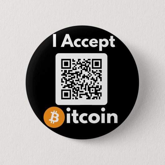 Stilvolles Bitcoin - Btc crypto Button (Vorderseite)