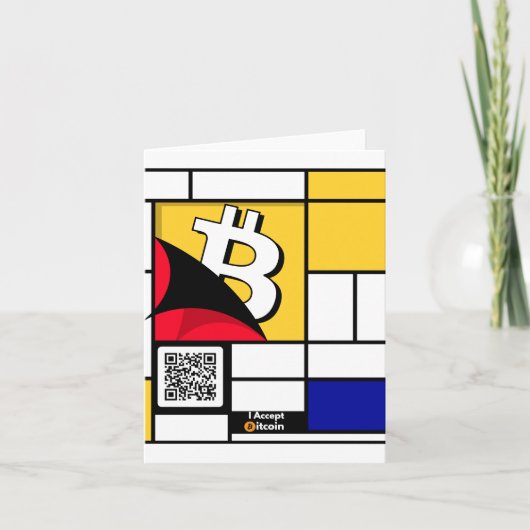 Stilvolles Bitcoin - Btc crypto Dankeskarte (Vorderseite)