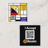 Stilvolles Bitcoin - Btc crypto Quadratische Visitenkarte (Vorne/Hinten)