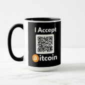 Stilvolles Bitcoin - Btc crypto Tasse (Links)