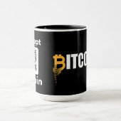 Stilvolles Bitcoin - Btc crypto Tasse (Zentrum)
