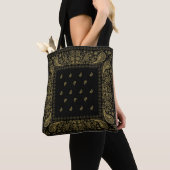 Stilvolles Black and Gold Paisley Design Tasche (Von Nahem)