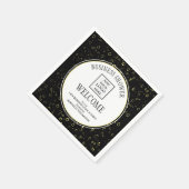 Stilvolles Black BUSINESS SHOWER Paper Napkin Serviette (Ecke)