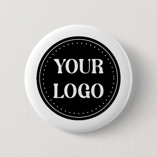 Stilvolles Black QR Code Design | Elegant Brand Button (Vorderseite)