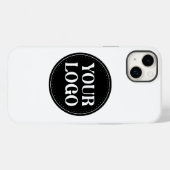 Stilvolles Black QR Code Design | Elegant Brand Case-Mate iPhone Hülle (Rückseite (Horizontal))