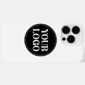 Stilvolles Black QR Code Design | Elegant Brand Case-Mate iPhone Hülle (Rückseite (Horizontal))