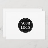 Stilvolles Black QR Code Design | Elegant Brand Feiertagskarte (Vorne/Hinten)