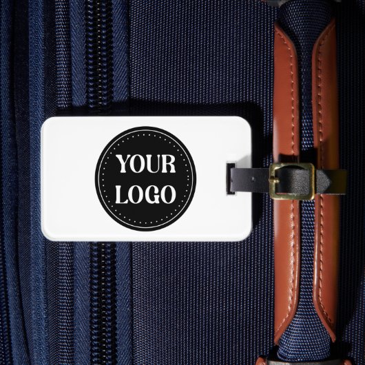 Stilvolles Black QR Code Design | Elegant Brand Gepäckanhänger (Vorderseite Insitu 4)