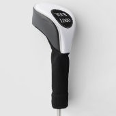 Stilvolles Black QR Code Design | Elegant Brand Golf Headcover (angewinkelt)