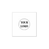 Stilvolles Black QR Code Design | Elegant Brand Gummistempel (Prägung)