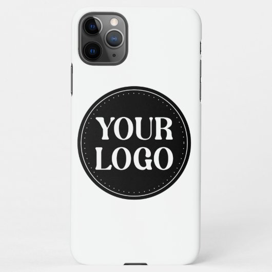Stilvolles Black QR Code Design | Elegant Brand iPhone Hülle (Rückseite)