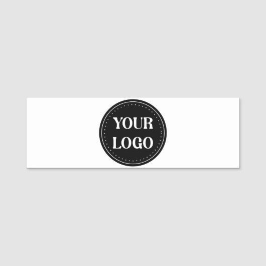Stilvolles Black QR Code Design | Elegant Brand Namensschild (Vorderseite)
