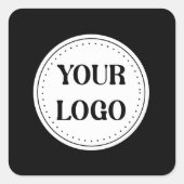 Stilvolles Black QR Code Design | Elegant Brand Quadratischer Aufkleber (Vorderseite)