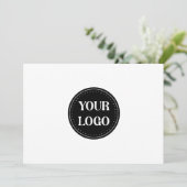 Stilvolles Black QR Code Design | Elegant Brand Save The Date (Stehend Vorderseite)