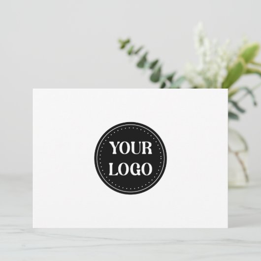 Stilvolles Black QR Code Design | Elegant Brand Save The Date (Stehend Vorderseite)