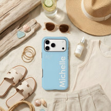 Stilvolles Blau & Creme Modernes Minimalistisches