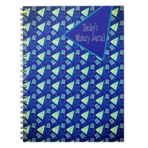 Stilvolles, blau-gelb-modernes Design Notizblock