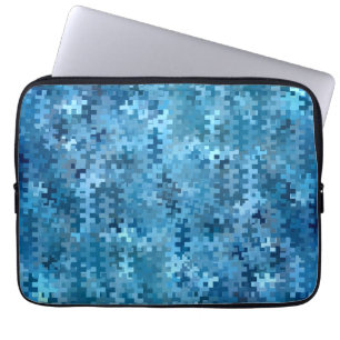 Stilvolles Blau-Schwarz-Muster Laptopschutzhülle