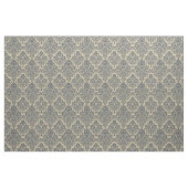 Stilvolles Blau und Creme Damask Muster Stoff (Yard (91,4 cm))