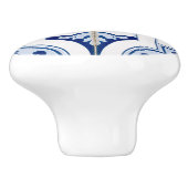 Stilvolles Blau Vintag mediterranes Fliesenbild Keramikknauf (Seitenansicht)