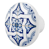 Stilvolles Blau Vintag mediterranes Fliesenbild Keramikknauf (Rechts)