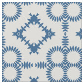 Stilvolles Blau-Weiß-geometrisches Muster Stoff (Nahaufnahme)