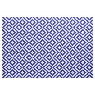 Stilvolles blaue und weiße Windungs-geometrisches Stoff