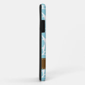 Stilvolles Blauer Giraffe-Muster Case-Mate iPhone Hülle (Hinten/Rechts)