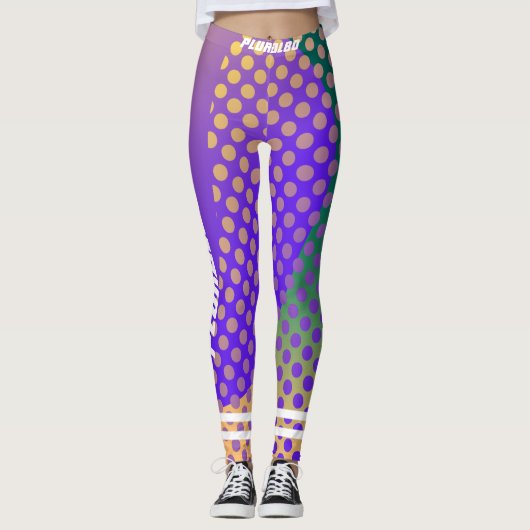 Stilvolles blaues Gradiententraining Leggings (Vorderseite)